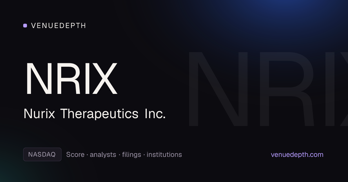 Nurix Therapeutics Inc. (NRIX) Stock Research | Venuedepth